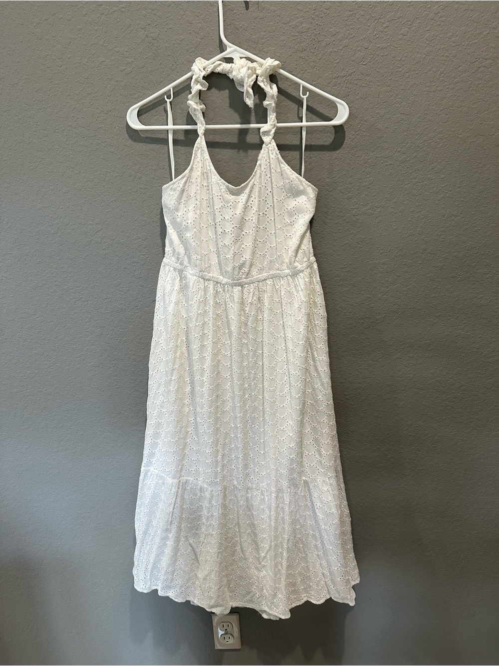 Jessica Simpson eyelet midi dress Sz L NWT